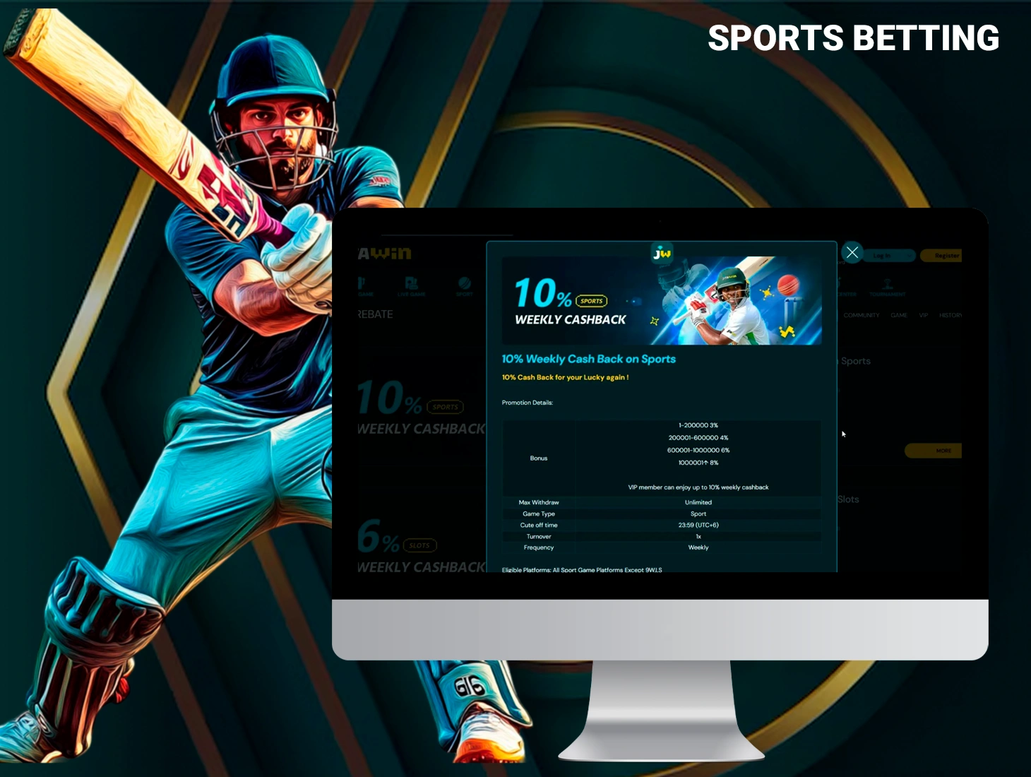 JitaWin Sports Betting is available to every player who plays for real money
